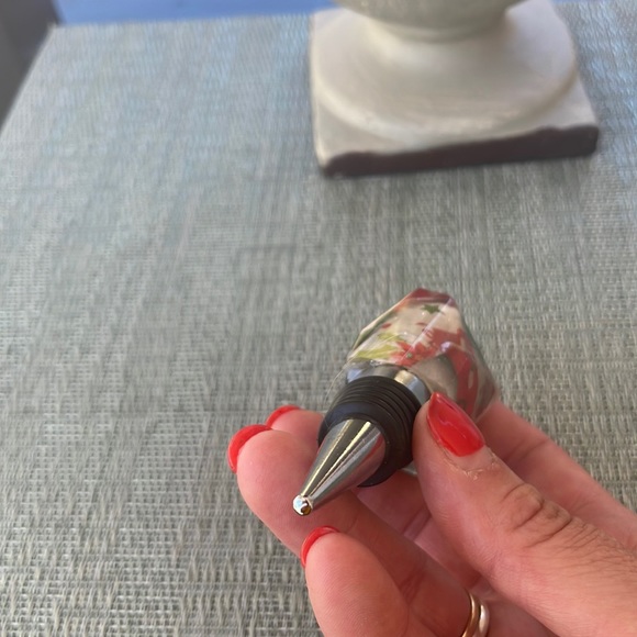 XMAS Handmade Festive Holiday Diamond Top Wine Stop Short - Picture 10 of 13